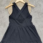 J.Crew Women’s Tiered Knit Midi Dress Sleeveless With Eyelet Trim in Black XS Photo 6