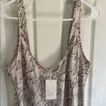 A New Day Cream and Brown Maxi Slip Dress Photo 1