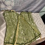 None Elegant Green Corset with Ribbon Accents Photo 0