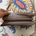 Taupe Brown Small Woven Leather Crossbody Purse Handbag Photo 3