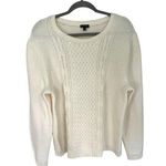 Talbots Sweater Womens SIze XL Cream Cable Knit Minimalist Neutral Office Casual Photo 0