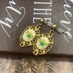 Vintage 1970s Monarch Butterfly Earrings Gold Tone Stud Earrings Bohemian Photo 3