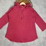 Soft Surroundings NWT  Hoodie Waffle Textured Sweatshirt Pullover 3/4 Sleeve Photo 1