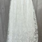 Marina white sheer floral maxi skirt with tulle wedding large Photo 11