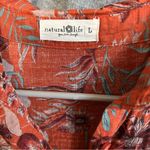 Natural Life  Rebecca midi tiered dress orange tropical floral bouquet large FLAW Photo 4