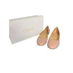 Chloé Chloe NIB Lauren Leather Scalloped Flats in Pink Tea Size 40 Photo 1