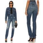 đŸ’•MOTHER SUPERIOR High Waisted Dazzler Double Heel Jeans ~ Morning Chores 30 NWT Blue Photo 8