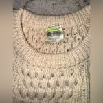 Vintage 80’s Malinmor Hand Knit Wool Cable Knit Fisherman’s Sweater Beige Large Photo 2