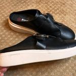 Blondo  Pyper Black Open Back Mule Leather Gym Shoes Sneakers Buckle Waterproof S Photo 1