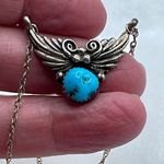 Navajo Native American artist Richard and Rita Begay sterling silver turquoise n Blue Photo 9