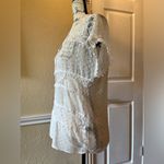 The Limited  White Swiss Dot Lace Top Cap Sleeve Size S Small EUC Photo 2