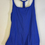 NWT Blue Ribbed Strappy Back Athletic Yoga Tank top Size S Photo 0