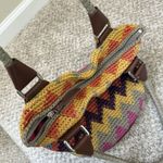 The Sak  Multicolored Crochet Purse Chevron Design Boho Photo 4