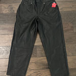Spanx NWT  Petite Faux Leather Straight Leg Pants Sz MP Photo 0