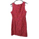 Vintage CDC Floral Print Dress Sleeveless Red Mini Dress Women's Size 8 Photo 4