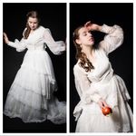 70s Prairie wedding dress White Photo 1