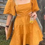 Free People Orange Cross Of Sunlight Dress Photo 0