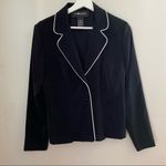 Sag Harbor Dress Blazer Black White Trim Buttons Business Casual Officewear Cute Size 10 Photo 3