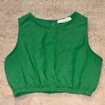 American Threads Green crop top • size medium • Photo 0