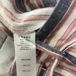 Frame 100% Linen Wide Leg Striped Cropped Belted Pants Sz 6 Photo 4