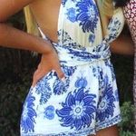 LF Blue & White Romper Photo 0