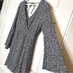 Roxy Blind Dreams Dress Long Sleeve V Neck Floral Mini Flared Sleeve Small Photo 2