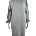EXPRESS High Neck Gray Sweater Shirt Dress Women's Size Small Long Ballon Sleeve Photo 0