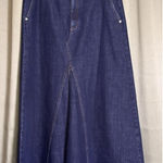 Banana Republic  Center Split Hem Retro Chic Maxi Denim Jeans Blue Size 14 NEW! Photo 0