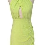 SheIn  Green Fitted Open Back Halter Fitted Bodycon Dress Women's Size 2 | 5-22 Photo 0