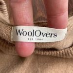 WoolOvers Merino Wool Cashmere Slim Fit Crewneck Sweater Camel Brown Size Large Tan Photo 2