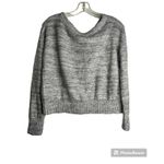Free People Free‎ People Womens Cropped Sweater Cotton Blend Gray Size Small Pockets Photo 1