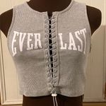 Everlast  Gray Lace-Up Dance Streetwear Crop Top Photo 1