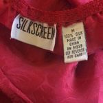 VTG Y2K SILKSCREEN Red Floral Embossed Tap Pant Cami Set Sz. M 100% Silk Size M Photo 6