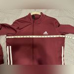 Adidas Women’s Track Jacket three back pockets size medium maroon Photo 12
