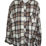 L.i.f.e. Love Is For Eternity Plaid Button Up Flannel Shirt Size XL Photo 0