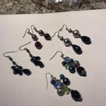 Lot Of 4 Bead Costume Earrings Pierced Dangle Beaded Photo 0