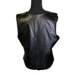 EXPRESS #139 Body Contour Vegan Leather Croc Print Bodysuit Photo 4