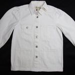 Madewell White Denim Puff-Sleeve Chore Jacket, XS Photo 3
