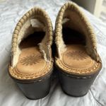 UGG  - Gael Leather Shearling Lined Wedge Clogs size 6  tan slides wool Photo 1