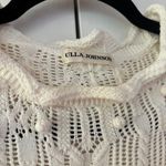 Ulla Johnson Celeste Pointelle Pullover Knit Cream Popcorn Sweater Size XS Petit Photo 9