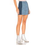 Free People Free People Modern Femme Color Block Unlined Mini Skirt Dark Blue Size 2 Photo 1