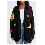 Dressed in Lala Child of the Universe Oversized Cardigan Size L/XL Black Photo 14