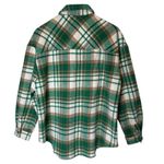 Plaid Shacket Shirt Jacket Green Photo 3