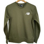 New Balance ‎ Olive Green Crewneck Sweatshirt Athletic Pullover Womens Medium Photo 0