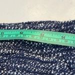 Loft Ann Taylor Blue White Ivory Skirt Knit Boucle Tweed Elastic Drawstring New Photo 6