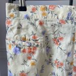 Vintage 90s Jones New York Linen Blend Yellow Floral Front Pleat Shorts 24W Size undefined Photo 7