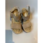 Steve Madden  Strappy Stina Neutral Tan Brown Wedge Heels 6M Photo 2
