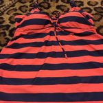 Motherhood Maternity Women's Striped Halter Swim Top with Tie Neck Size L Size L Photo 0