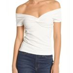 ASTR NWT The Label Womens Size Small Off White Off Shoulder Twisted Knot Top Photo 1