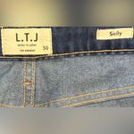 LETTER TO JULIET L.T.J. Sicily Dark Crop Flare Raw Hem Jeans Size 30 Blue Photo 12